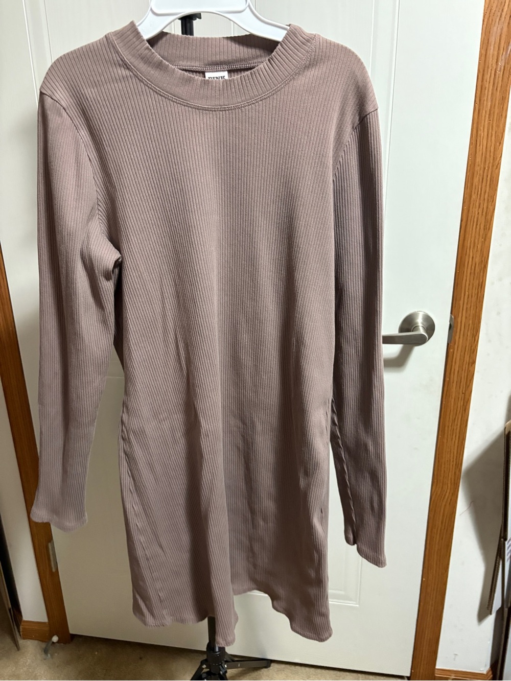 PINK Victoria's Secret Ribbed Crewneck Tunic Sweater - Mauve